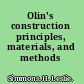 Olin's construction principles, materials, and methods /