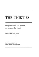 As we saw the thirties : essays on social and political movements of a decade /