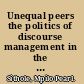 Unequal peers the politics of discourse management in the social sciences /
