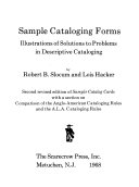 Sample cataloging forms ; illustrations of solutions to problems in descriptive cataloging /