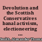 Devolution and the Scottish Conservatives banal activism, electioneering and the politics of irrelevance /