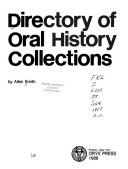 Directory of oral history collections /