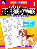 180 days of high-frequency words for first grade.