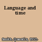 Language and time