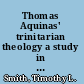 Thomas Aquinas' trinitarian theology a study in theological method /