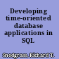 Developing time-oriented database applications in SQL