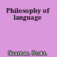 Philosophy of language