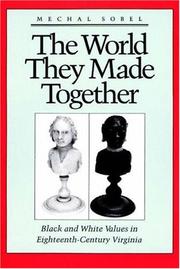 The world they made together : Black and white values in eighteenth-century Virginia /