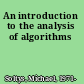 An introduction to the analysis of algorithms