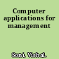 Computer applications for management