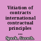 Vitiation of contracts international contractual principles and English law /