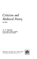 Criticism and medieval poetry