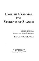 English grammar for students of Spanish /