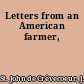 Letters from an American farmer,