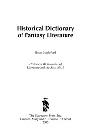 Historical dictionary of fantasy literature /