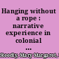 Hanging without a rope : narrative experience in colonial and postcolonial Karoland /