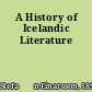 A History of Icelandic Literature