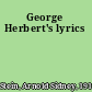 George Herbert's lyrics