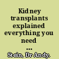 Kidney transplants explained everything you need to know.