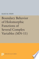 Boundary behavior of holomorphic functions of several complex variables /