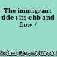 The immigrant tide : its ebb and flow /