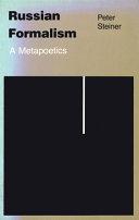 Russian formalism : a metapoetics /