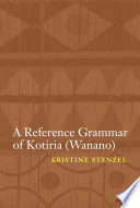 A reference grammar of Kotiria (Wanano)