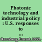 Photonic technology and industrial policy : U.S. responses to technological change /