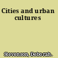 Cities and urban cultures