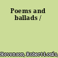 Poems and ballads /