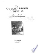 The Annmary Brown Memorial : a descriptive essay.