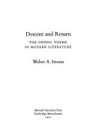 Descent and return ; the Orphic theme in modern literature /