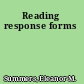 Reading response forms