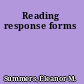 Reading response forms