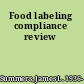 Food labeling compliance review