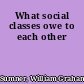 What social classes owe to each other