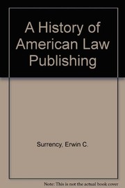 A history of American law publishing /