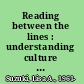 Reading between the lines : understanding culture in qualitative results /
