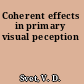 Coherent effects in primary visual peception