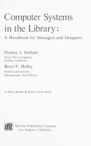 Computer systems in the library ; a handbook for managers and designers /