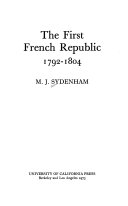 The first French republic, 1792-1804 /