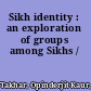 Sikh identity : an exploration of groups among Sikhs /