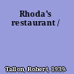 Rhoda's restaurant /
