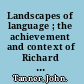 Landscapes of language ; the achievement and context of Richard Brautigan's fiction /