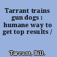 Tarrant trains gun dogs : humane way to get top results /