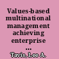 Values-based multinational management achieving enterprise sustainability through a human rights strategy /