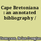 Cape Bretoniana : an annotated bibliography /