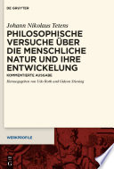 Philosophische versuche über die menschliche Natur und ihre Entwickelung /