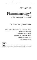 What is phenomenology? : and other essays /