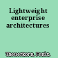 Lightweight enterprise architectures